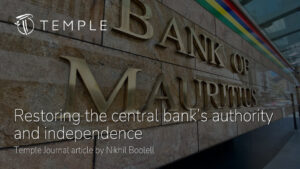 Restoring the central bank’s authority and independence
