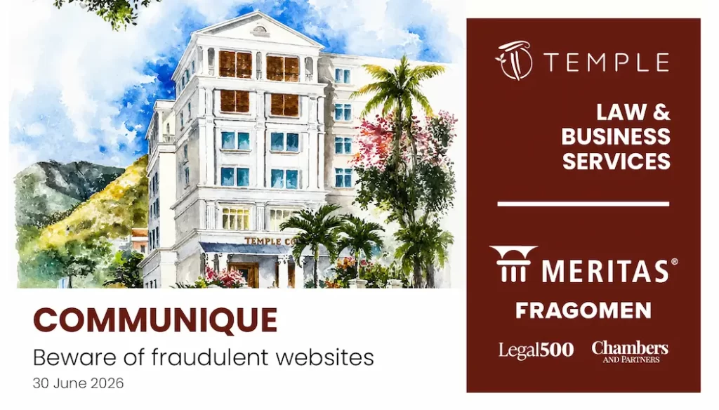 Our only official websites are www.temple.mu and www.templepublications.mu.