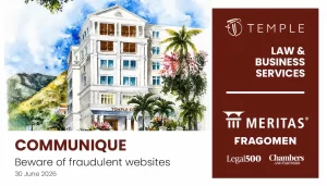 Our only official websites are www.temple.mu and www.templepublications.mu.