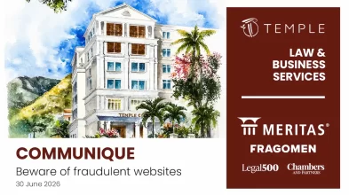 Our only official websites are www.temple.mu and www.templepublications.mu.